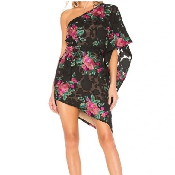 Michael Costello x REVOLVE Sasha Mini Dress in Fuchsia Floral 🌺 - Picture 5 of 13